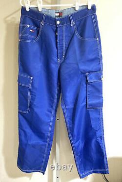 Tommy Hilfiger VTG 32x32 Nylon Superfly True Blue Cargo Pants Extremely Rare