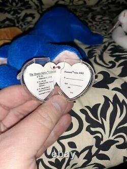 Ty beanie babies extremely rare Chilly, Royal Blue Peanut and Humphrey