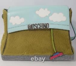 VINTAGE MOSCHINO Clouds Grass Car Road Bag EXTREMELY RARE FIND