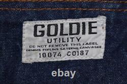 VTG Goldie Utility Denim Workwear Jacket Jeans Made Size XL Extremely Rare Crazy