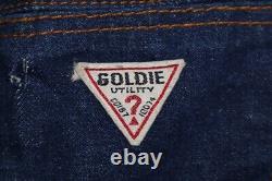 VTG Goldie Utility Denim Workwear Jacket Jeans Made Size XL Extremely Rare Crazy