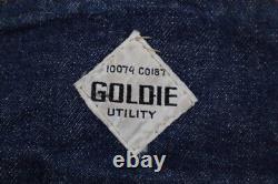 VTG Goldie Utility Denim Workwear Jacket Jeans Made Size XL Extremely Rare Crazy