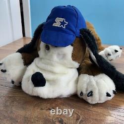 VTG Starter Brand Plush Hound Dog Stuffed Animal Blue Hat Extremely Rare HTF