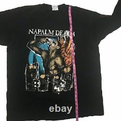 Vintage 90s Napalm Death Diatribes Liquid Blue Extremely Rare LS T Shirt XL 1996