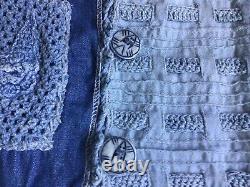 Vintage Extremely Rare Sandy Starkman Knit/denim Jacket Stone Buttons