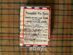 Vintage Extremely Rare Senate Pumpkin Pie Spice Cardboard Tin Red White Blue