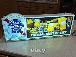 Vintage Pabst Blue Ribbon Lighted Beer Sign. PBR Extremely Rare. Man Cave