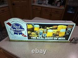 Vintage Pabst Blue Ribbon Lighted Beer Sign. PBR Extremely Rare. Man Cave