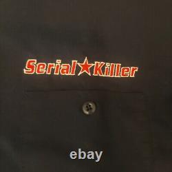 Vintage Serial Killer Extremely Rare Promo Button Up Logo Shirt. Mint Con Blue