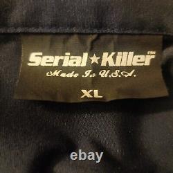 Vintage Serial Killer Extremely Rare Promo Button Up Logo Shirt. Mint Con Blue