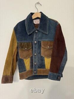 Vintage Youth Leather Jacket Vtg Western Cowboy Jacket - Extremely Rare