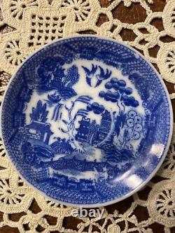 Vintage antique salesman sample blue Willow tea set EXTREMELY RARE