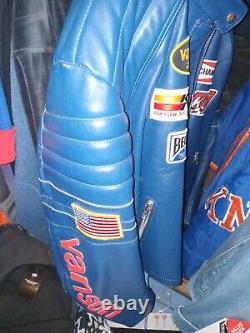 Vintage royal blue Vanson Leather Motorcycle Jacket Size 54 extremely rare