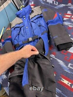 Vtg 90s RARE North Face Heli Gore-Tex Snow Suit Mens M Summit Extreme No Vest