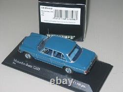 WOW EXTREMELY RARE 1968 Mercedes W114/8 220 BLUE 143 Minichamps 400 0340002