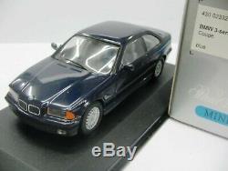 WOW EXTREMELY RARE BMW E36 1992 325i 24V Coupe Blue 143 Minichamps-323/M3/GTR
