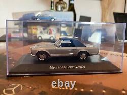 WOW EXTREMELY RARE MERCEDES W113 230SL BLUE PAGODE HARD TOP 143 Minichamps