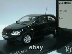 WOW EXTREMELY RARE Opel Corsa C 3d HB 1.4L 2000 Black 143 Minichamps-Manta