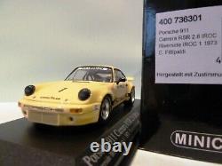 WOW EXTREMELY RARE Porsche 911 RSR 2.8 Fittipaldi IROC 1973 143 Minichamp-Spark
