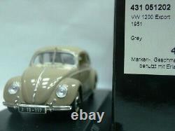 WOW EXTREMELY RARE VW Beetle Käfer 1200 1951 Beige Split Window 143 Minichamps