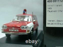 WOW EXTREMELY RARE VW Type 411 LE Variant 1969 Offenburg Fire 143 Minichamps