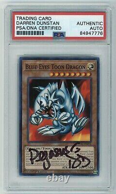 YUGIOH PEGASUS AUTO PSA Signed Darren Dunstan Blue-Eyes Toon Dragon 1st Edition