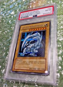 Yu-Gi-Oh! DDS-001 Blue-Eyes White Dragon PSA 8 NM-MINT 2002 Ultra Rare PROMO