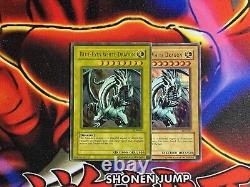 YuGiOh Blue-Eyes White Dragon Heavily Faded Misprint LOB-001 Ultra Rare Unl VLP