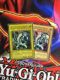 YuGiOh Blue-Eyes White Dragon Heavily Faded Misprint LOB-001 Ultra Rare Unl VLP