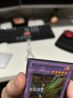 YuGiOh FLAME SWORDSMAN Legend of Blue Eyes LOB-003 1st Edition