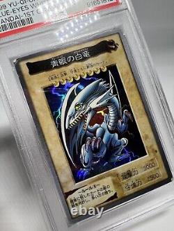 YuGiOh PSA Bandai 1st Gen Super Rare Blue-Eyes White Dragon No 9 Japanese