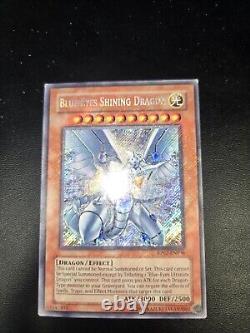 Yugioh Blue-Eyes Shining Dragon RP02-EN096 SECRET PL/MP SEE PICS VERY RARE