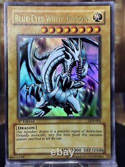 Yugioh Blue Eyes White Dragon Ultra Rare LOB-001 1st Edition NM