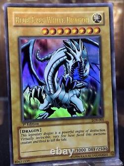 Yugioh Blue Eyes White Dragon Ultra Rare LOB-001 1st Edition NM