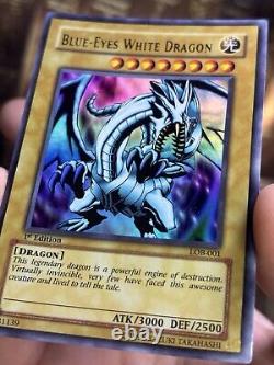 Yugioh Blue Eyes White Dragon Ultra Rare LOB-001 1st Edition NM