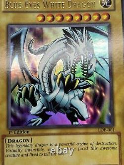 Yugioh Blue Eyes White Dragon Ultra Rare LOB-001 1st Edition NM