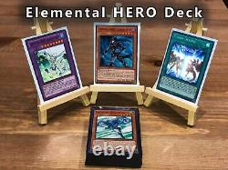 Yugioh Elemental HERO Deck 40 Cards Absolute Zero Stratos Shadow Mist + Bonus