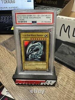 Yugioh PSA 9 Blue-Eyes White Dragon SDK-001 Ultra Rare Kaiba 2002 EUROPE