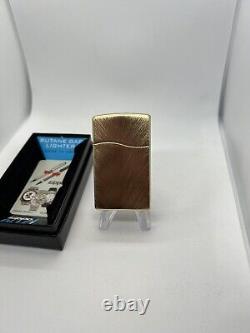 Zippo Blu2 Golden Wheat Butane Blue Flame Lighter 30208 EXTREMELY RARE