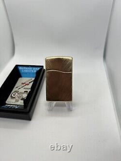 Zippo Blu2 Golden Wheat Butane Blue Flame Lighter 30208 EXTREMELY RARE