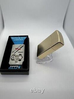 Zippo Blu2 Golden Wheat Butane Blue Flame Lighter 30208 EXTREMELY RARE