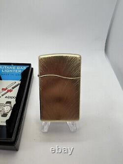 Zippo Blu2 Golden Wheat Butane Blue Flame Lighter 30208 EXTREMELY RARE