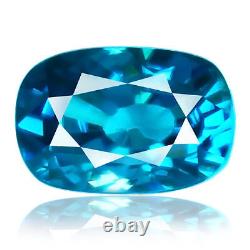 Zircon 3.69ct extremely rare aaa blue color 100% natural earth mined Cambodia